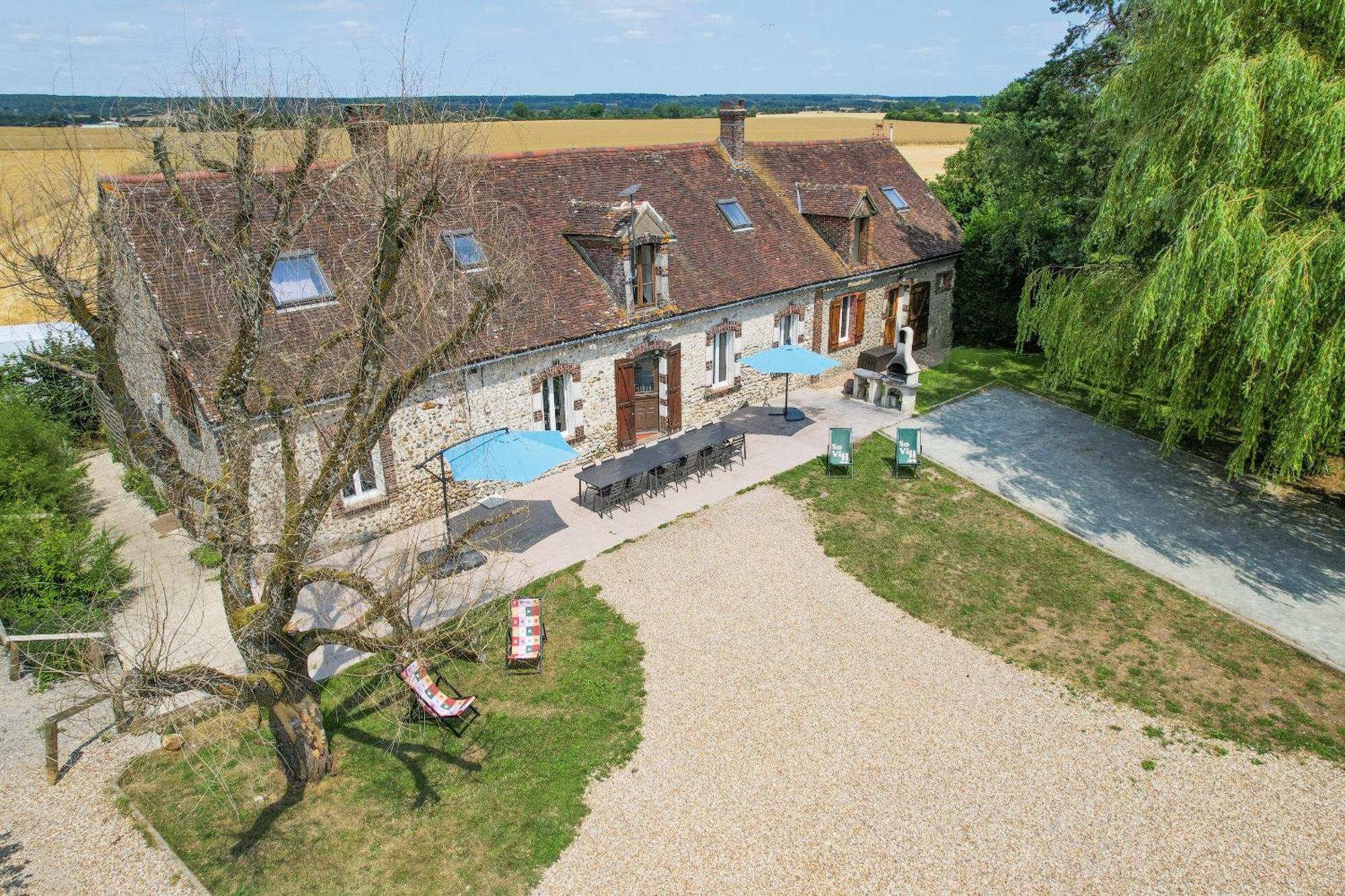 Crazy Villa Champs Corons 61 - Interior Heated Pool - 2H From Paris - 30P Les Menus Buitenkant foto