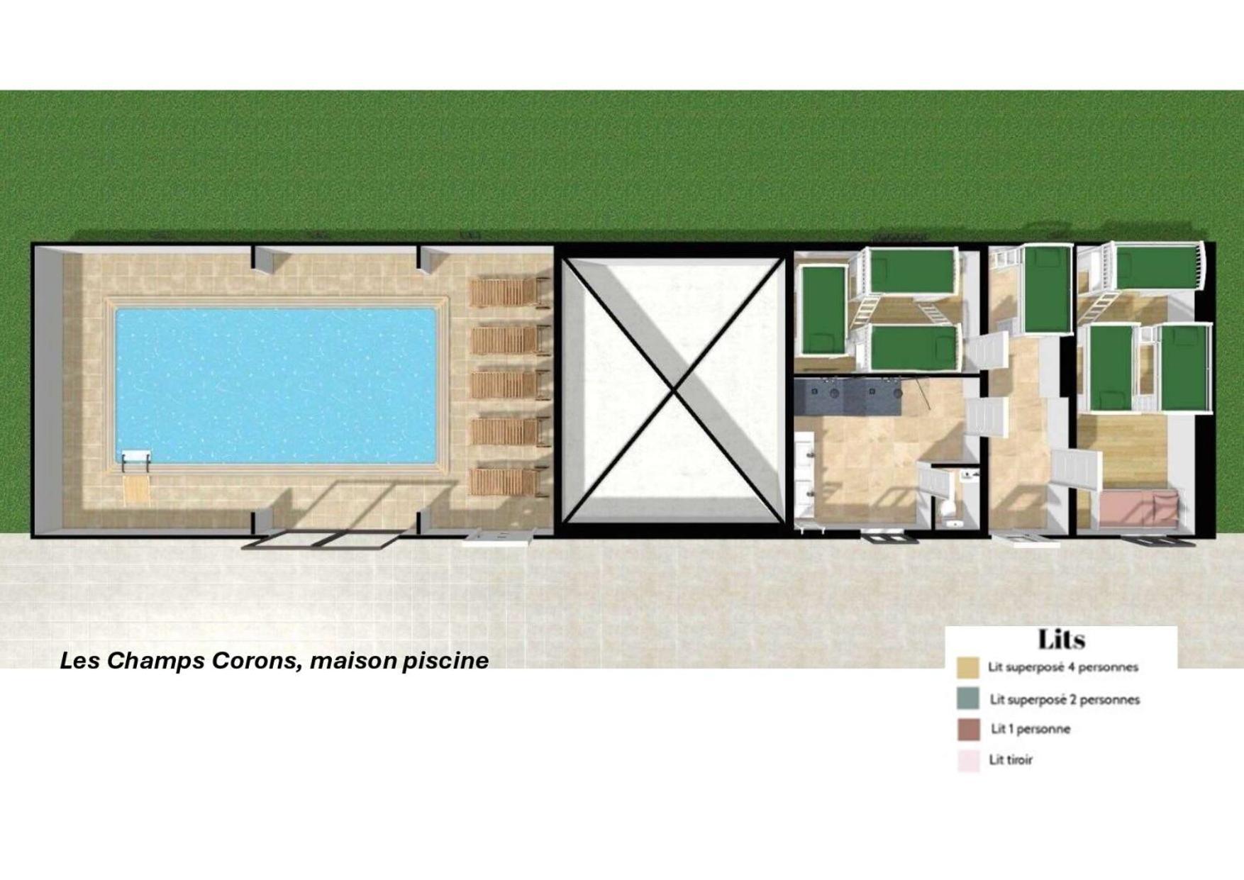 Crazy Villa Champs Corons 61 - Interior Heated Pool - 2H From Paris - 30P Les Menus Buitenkant foto