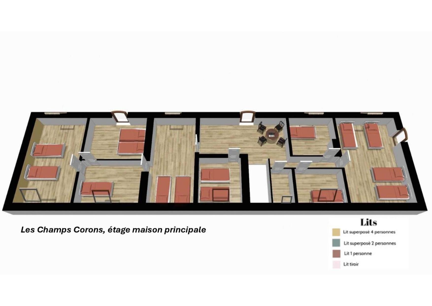 Crazy Villa Champs Corons 61 - Interior Heated Pool - 2H From Paris - 30P Les Menus Buitenkant foto